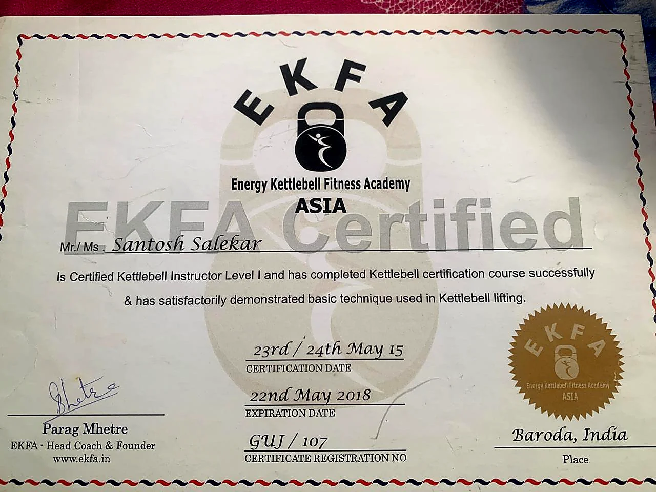 EKFA Kettlebell Instructor Level 1 2015