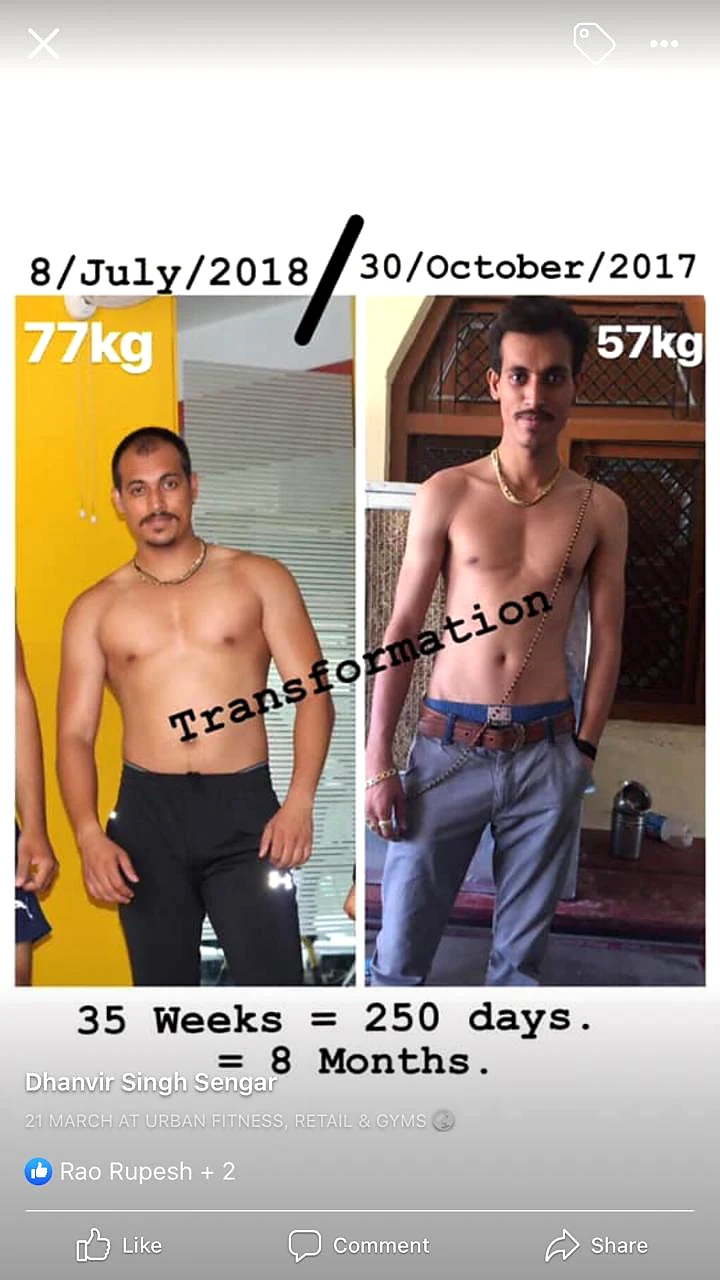 Dhanvir Singh Sengar — before and after transformation